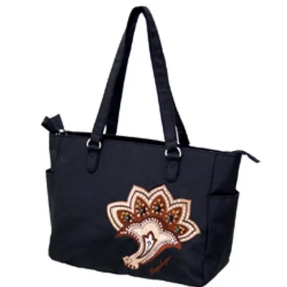 NWOT Longaberger/ Sisters embroidered bag. With  cosmetic bag matching set.